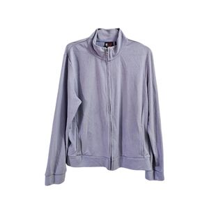 NY Jeans Suede Purple Zip-Up Lightweight Jacket XL